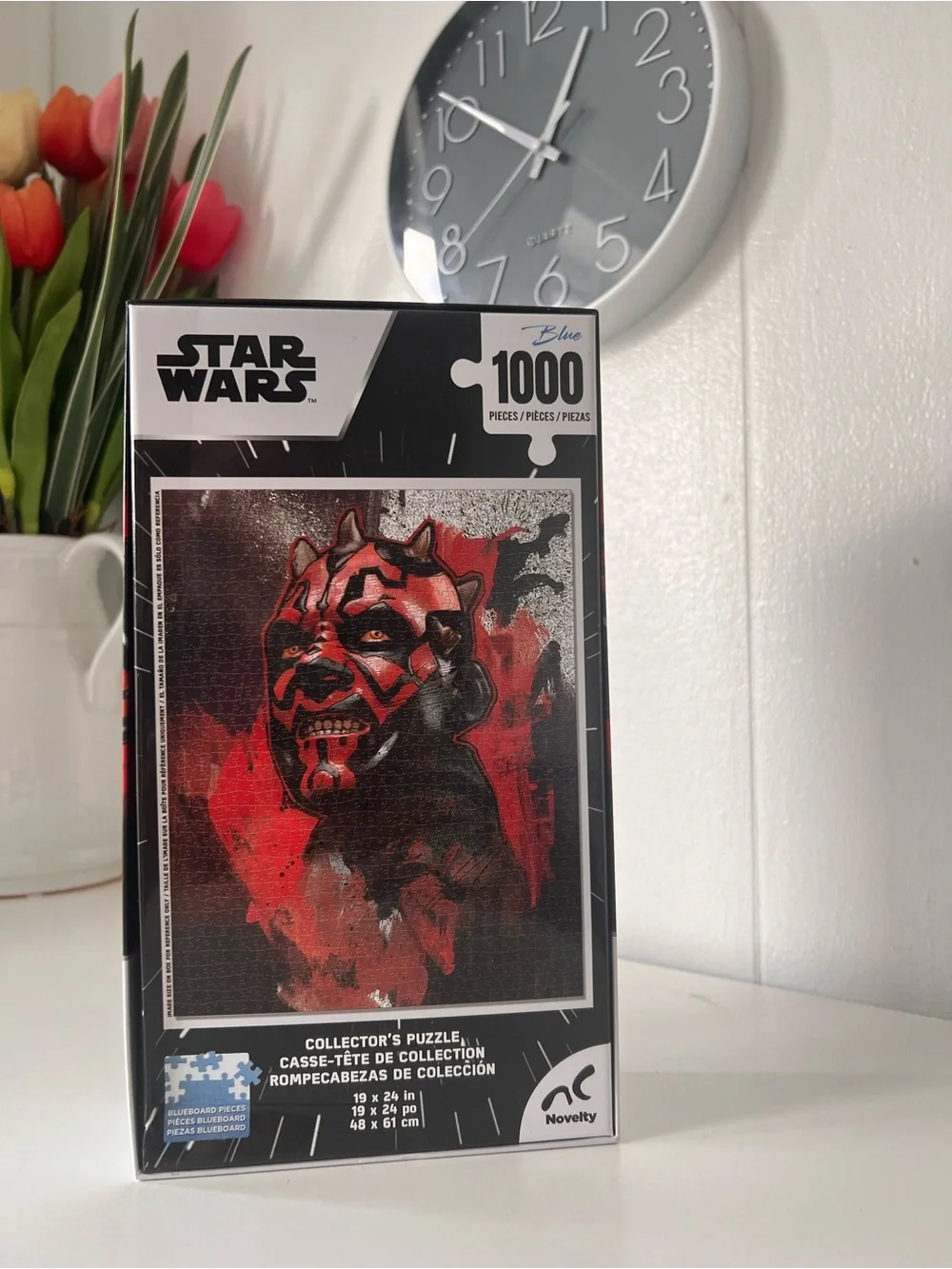 Star Wars Darth Maul Collector's Puzzle 1000 Pc Novelty Blue 19x24 Open Box